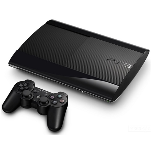 PS3 Super Slim Console, 500GB, Black, Unboxed